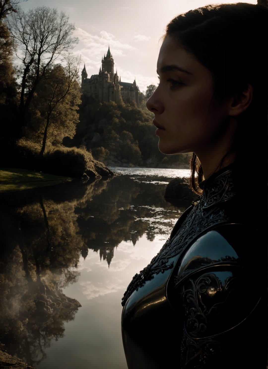 from Game of Thrones  <lora:game_of_thrones_offset:1>, (masterpiece), (extremely intricate:1.3), (realistic), portrait of a girl, the most beautiful in the world, (medieval armor), metal reflections, upper body, outdoors, intense sunlight, far away castle, professional photograph of a stunning woman detailed, sharp focus, dramatic, award winning, cinematic lighting, octane render, unreal engine, volumetrics dtx