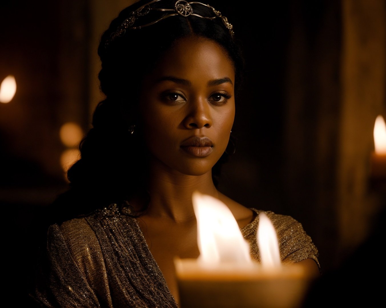 from Game of Thrones  <lora:game_of_thrones_offset:1>,,  photo of a gorgeous black woman, dark-skinned goddess