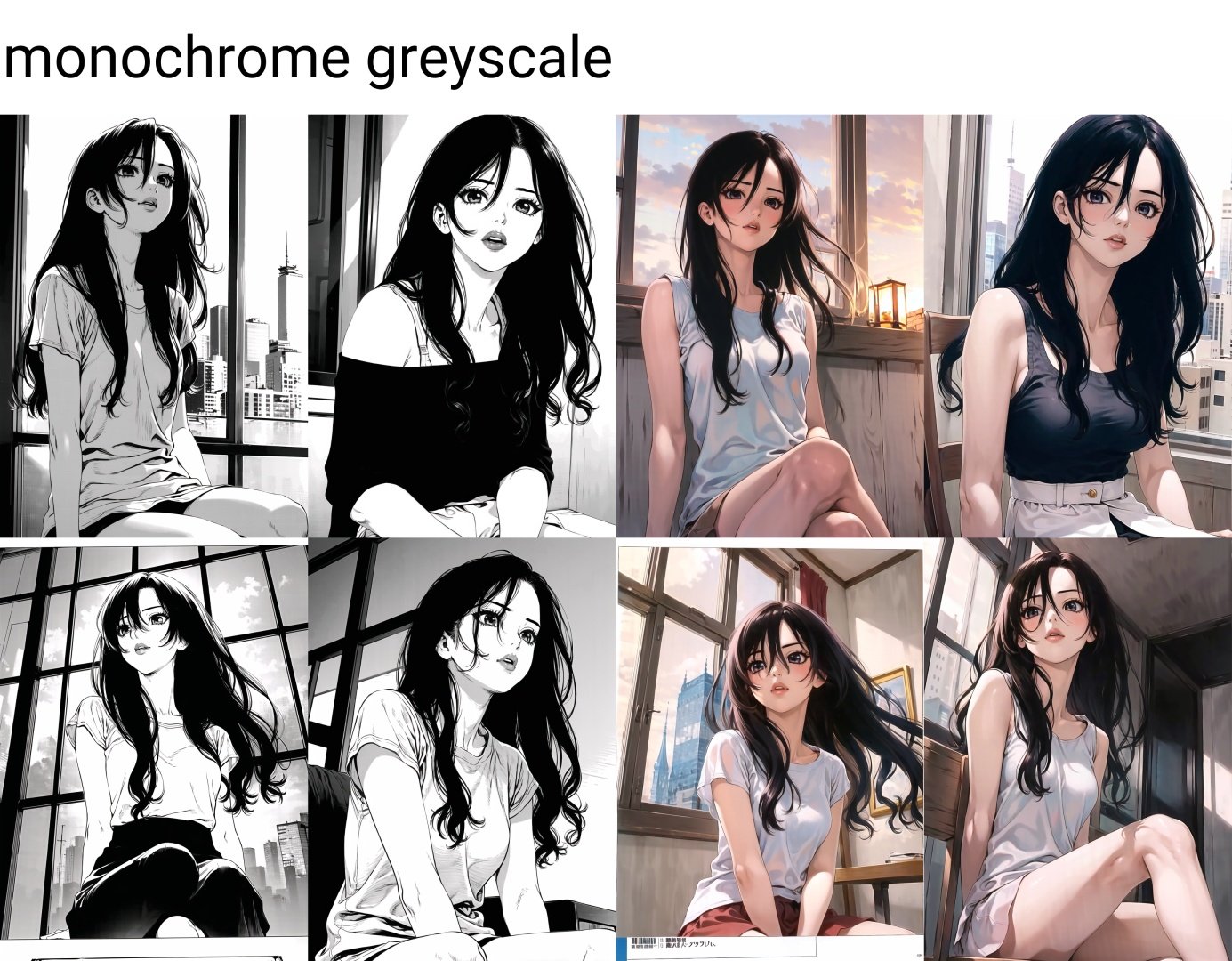 boichi manga style, 1girl, monochrome greyscale, solo, sitting, long hair, upper body, ((masterpiece)) <lora:boichi_manga_style_offset:1>