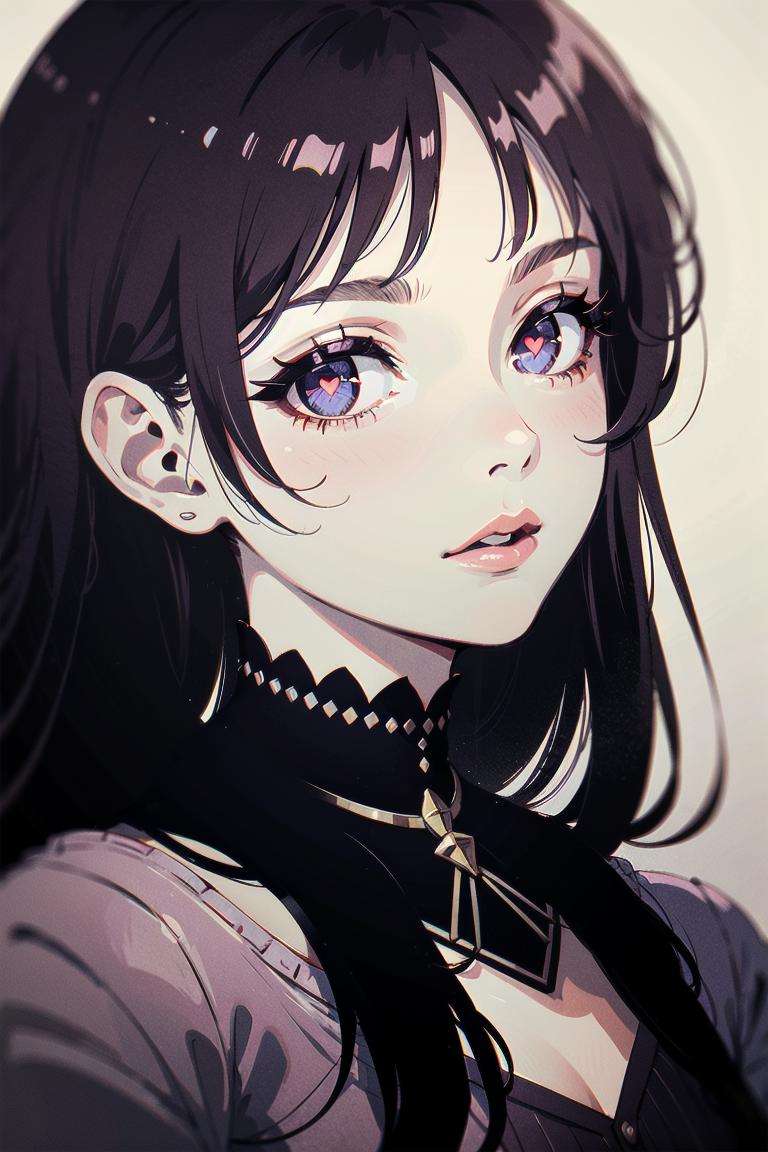 1girl,  <lora:heart_eyes_v1.0:1>,upper body,, masterpiece, best quality, extremely detailed face, sharp details, high contrast,