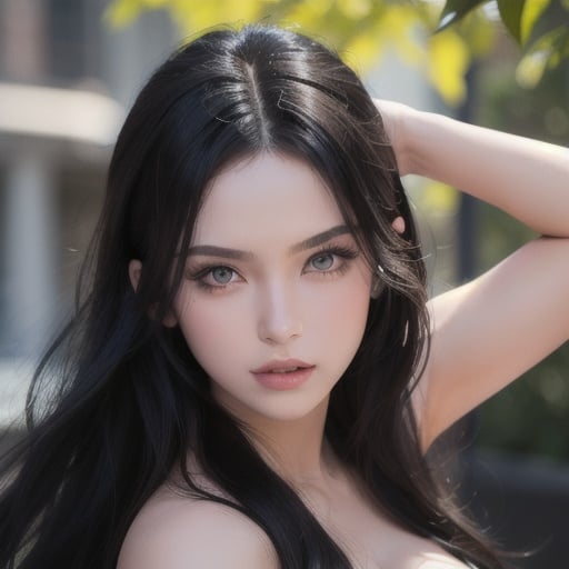 Long black hair and smoky eyes, flawless likeness, face only, looking at the viewer, badass stance, (Athletic well-proportioned body),(Ultra realistic), (Illustration), (High resolution), sharp picture, (8K), (Very detailed), (Best illustration), (Beautiful eyes), (Best quality), (Ultra detailed), (Masterpiece), (Detailed face), Solo,(Dynamic pose), alluring smile, horny looks, flirty looks, perfect eyes, dark studio,1GIRL FREYA_(DANMANCHI)