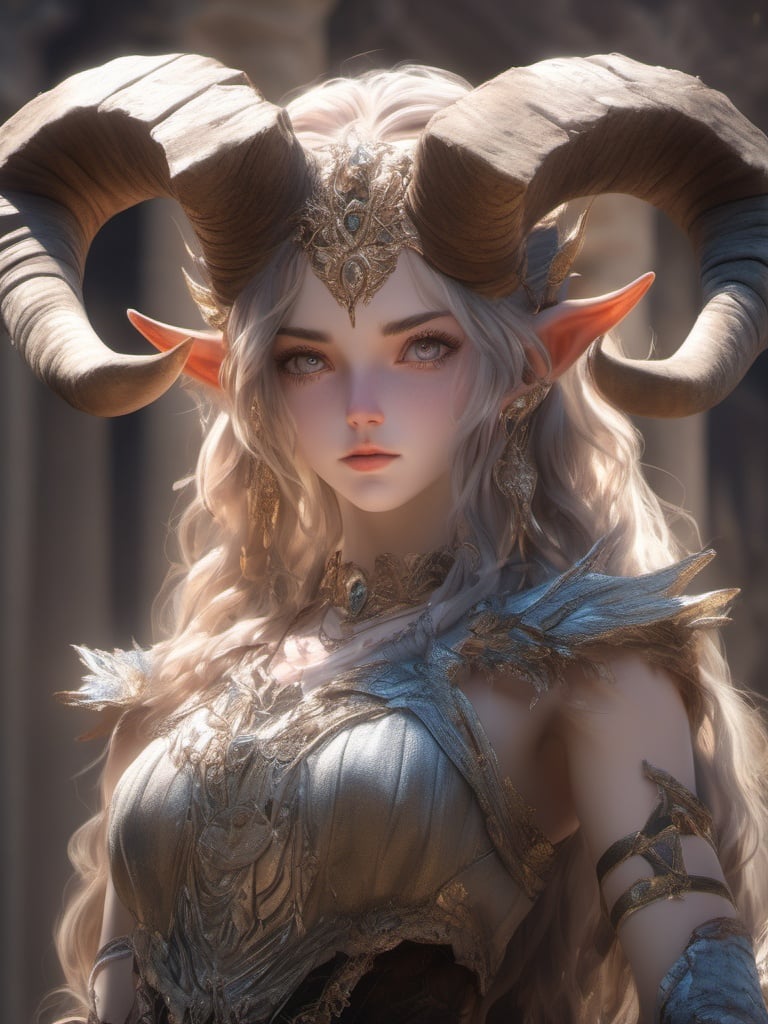 1girl,two horns on the head,look at the audience,photo,8k,intricate,highly detailed,majestic,digital photography,broken glass,(masterpiece, sidelighting, finely detailed beautiful eyes:1.2),hdr,realistic,high definition,<lora:Fallen_angel3:0.7>,