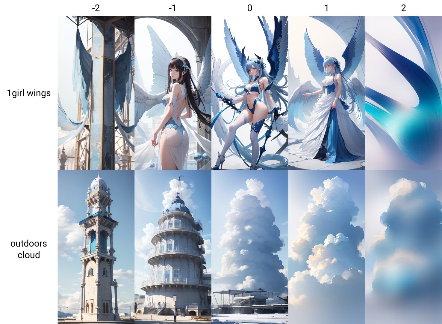 1girl wings,(white blue theme:1.4), <lora:seecolor_V3002:-2>,, (((masterpiece,best quality))),((good structure,Good composition,good atomy)), ((clear, original,beautiful)),