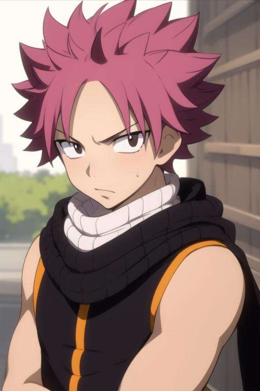 masterpiece, best quality, high quality, 1boy, solo, male focus, looking at viewer, upper body, <lora:natsu_dragneel:0.70>, natsu_dragneel