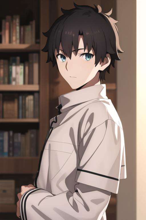 masterpiece, best quality, high quality, 1boy, solo, male focus, looking at viewer, upper body, <lora:fujimaru_ritsuka:0.72>, fujimaru_ritsuka, <lora:animemix_v3_offset:0.30>