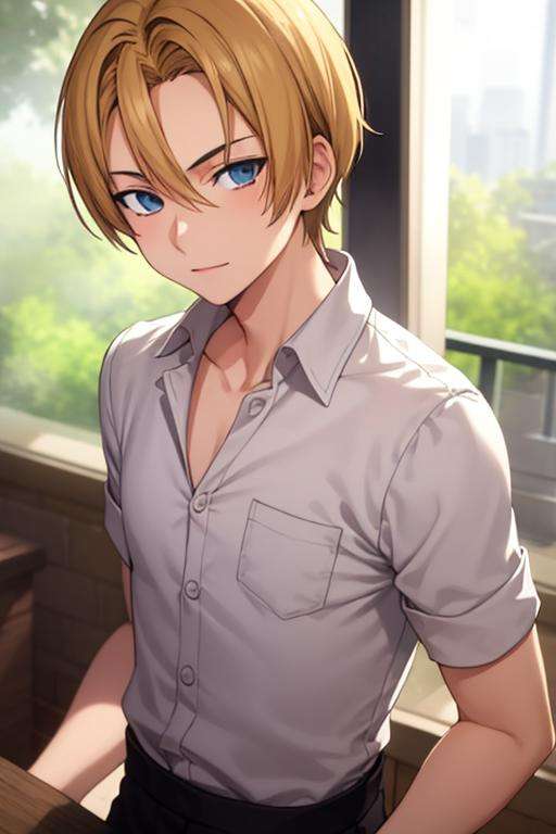 masterpiece, best quality, high quality, 1boy, solo, male focus, looking at viewer, upper body, <lora:takumi_aldini:0.75>, takumi_aldini