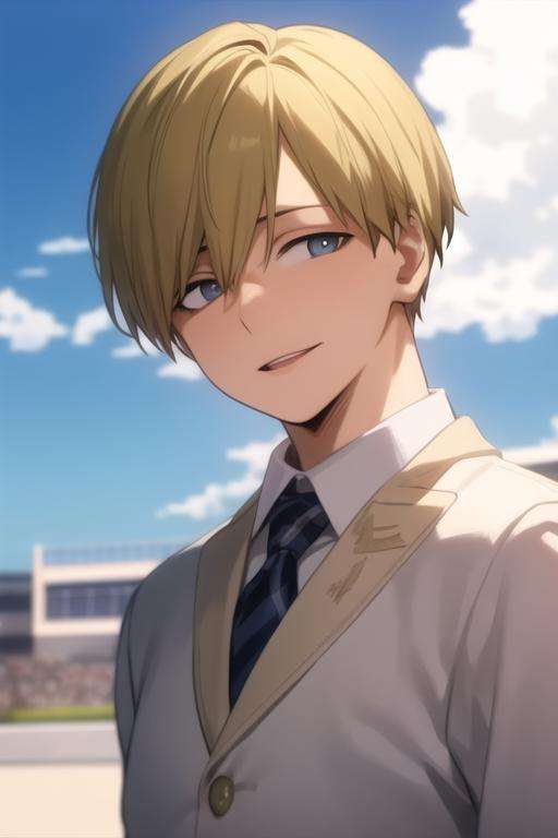 masterpiece, best quality, high quality, 1boy, solo, male focus, looking at viewer, upper body, <lora:monoma_neito:0.70>, monoma_neito