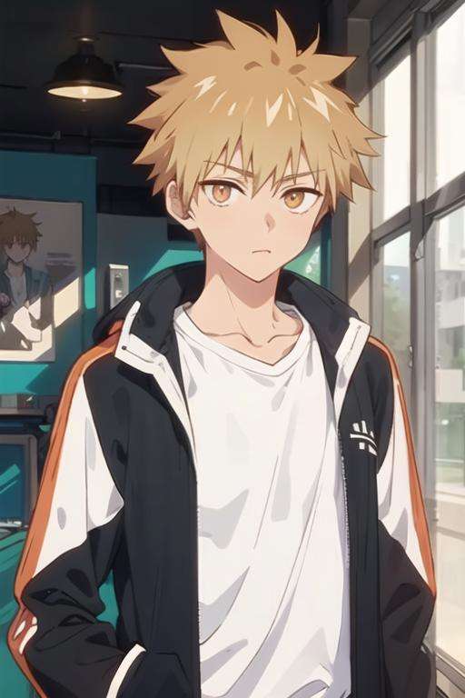 masterpiece, best quality, high quality, 1boy, solo, male focus, looking at viewer, upper body, <lora:shuu_inuzuka:0.72>, shuu_inuzuka, , blonde hair, orange eyes, realistic, jacket