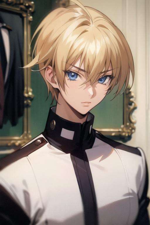 masterpiece, best quality, high quality, 1boy, solo, male focus, looking at viewer, upper body, <lora:yuuto_kiba:0.80>, yuuto_kiba, blonde hair, blue eyes, hair between eyes, realistic, gakuran