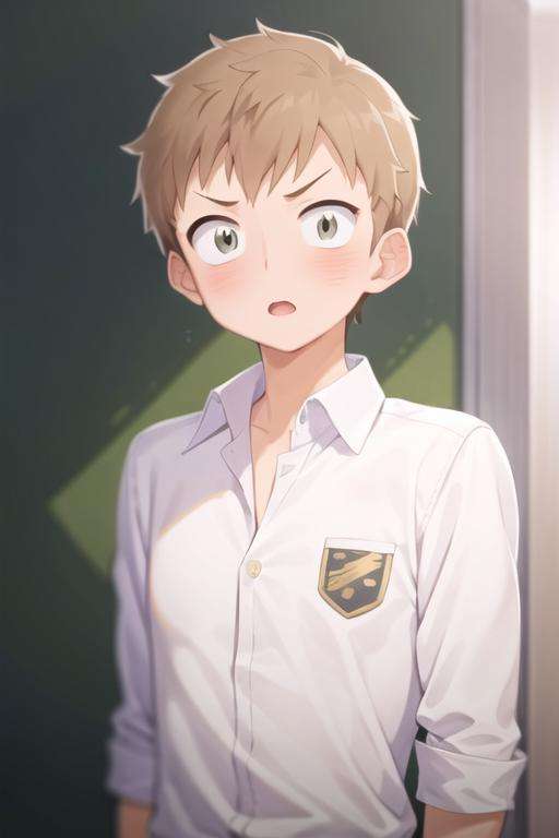 masterpiece, best quality, high quality, 1boy, solo, male focus, looking at viewer, upper body, <lora:shou_adachi:0.72>, shou_adachi, brown hair, , school uniform