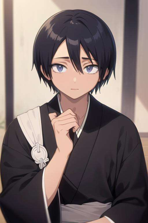 masterpiece, best quality, high quality, 1boy, solo, male focus, looking at viewer, upper body, <lora:yamada_hanatarou:0.84>, yamada_hanatarou, japanese clothes, black kimono, <lora:animemix_v3_offset:0.80>