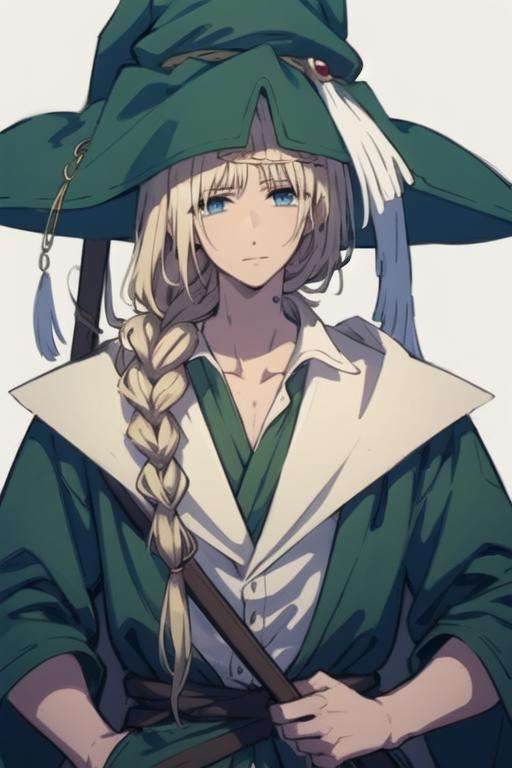 masterpiece, best quality, high quality, 1boy, solo, male focus, looking at viewer, upper body, <lora:yunan_magi:0.78>, yunan_magi, blonde hair, long hair, blue eyes, , coat