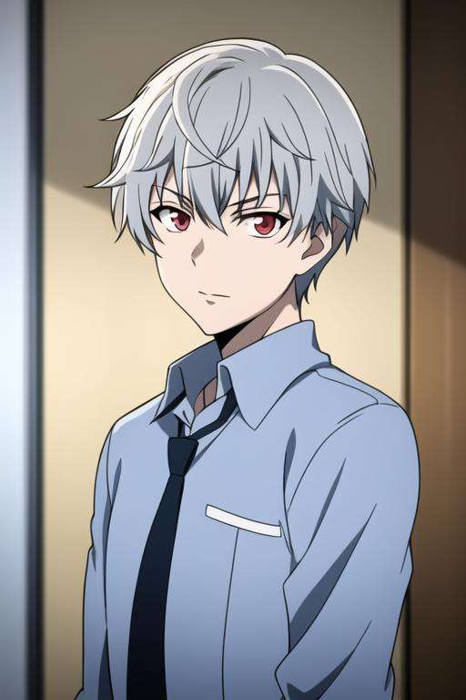 masterpiece, best quality, high quality, 1boy, solo, male focus, looking at viewer, upper body, <lora:aru_akise:0.72>, aru_akise, , school uniform