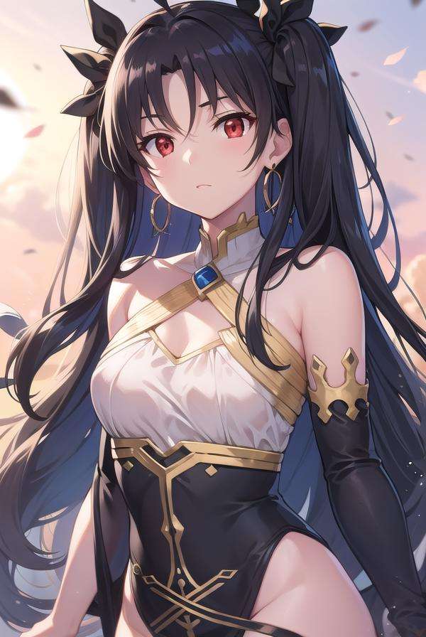 ishtar, <lora:ishtartest:1>, ishtar, ahoge, black bow, bow, black hair, earrings, hair bow, hair ornament, jewelry, long hair, (red eyes:1.5), (small breast:1.2),BREAK ishtar, ahoge, black bow, bow, black hair, earrings, hair bow, hair ornament, jewelry, long hair, (red eyes:1.2), twintails,,BREAK outdoors, city,BREAK looking at viewer, BREAK <lora:GoodHands-vanilla:1>, (masterpiece:1.2), best quality, high resolution, unity 8k wallpaper, (illustration:0.8), (beautiful detailed eyes:1.6), extremely detailed face, perfect lighting, extremely detailed CG, (perfect hands, perfect anatomy),