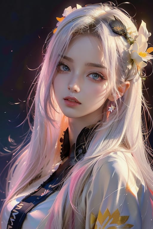 jinx in league of legends background flower background  stars background Masterpiece sky, universe angle, upper body,and lower body (brighteyes:1.2)photo of beautiful age 18 girl, pastel hair, freckles sexy, beautiful, close up, young, dslr, 8k, 4k, ultrarealistic, realistic, natural skin, textured skinolo girl holding detail floral print umberalla wearing detail japanese kimono cherry blosom tree detail hair kind face, looks at the viewer, (masterpiece), (best quality), (ultra-high quality), (8k resolution), (over-detailed), (ray tracing), erte 12k, high definition, cinematic, neoprene,, portrait featured on unsplash, stylized digital art, smooth, ultra high definition, 8k, unreal engine 5, ultra sharp focus, intricate artwork masterpiece, ominous, epic, TanvirTamim, trending on artstation, by artgerm, h. r. giger and beksinski, highly detailed, vibranta close up of a woman with white hair and a white mask, beautiful character painting, guweiz, artwork in the style of guweiz, white haired deity, by Yang J, epic exquisite character art, stunning character art, by Fan Qi, by Wuzhun Shifan, guweiz on pixiv artstation,kristinapimenova,behisheroine,latex bikesuit,high heels, <lora:EMS-6641-EMS:0.9>, <lora:EMS-7854-EMS:0.8>, <lora:EMS-4358-EMS:0.8>