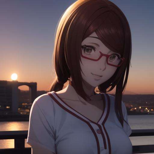 misaki, masterpiece, (photorealistic:1.4), best quality, beautiful lighting, 1girl, solo, anime coloring, looking at viewer, view from afar <lora:Sakimiya_Misaki-000014:0.8>