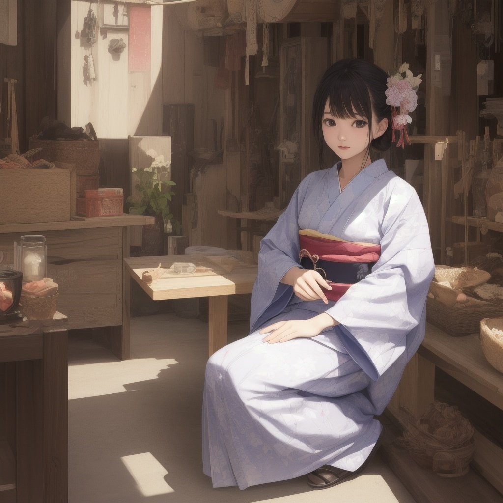 ,(((masterpiece,best quality))),((good structure,Good composition,good atomy)), ((clear, original,beautiful)),1girl,yukata