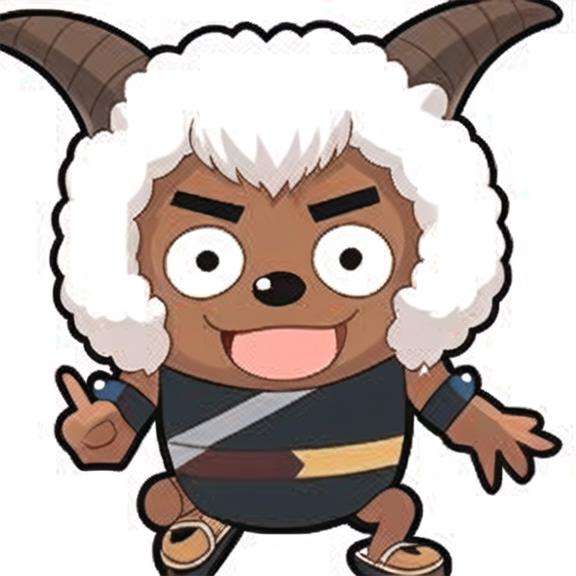 detailed，masterpiece, best quality，solo, 1boy, horns, dark skin, male focus, white background, open mouth, dark-skinned male, simple background, white hair, smile, full body, furry