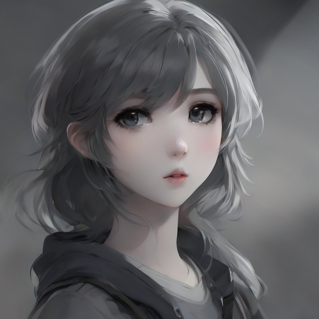 <lora:grey-pro-sdxl-lige:0.8>,(gray portrait:1.1),gray white screen,hazy atmosphere,young girls,(solo:1.3),gray and dark scenes,advanced grey,upper body,