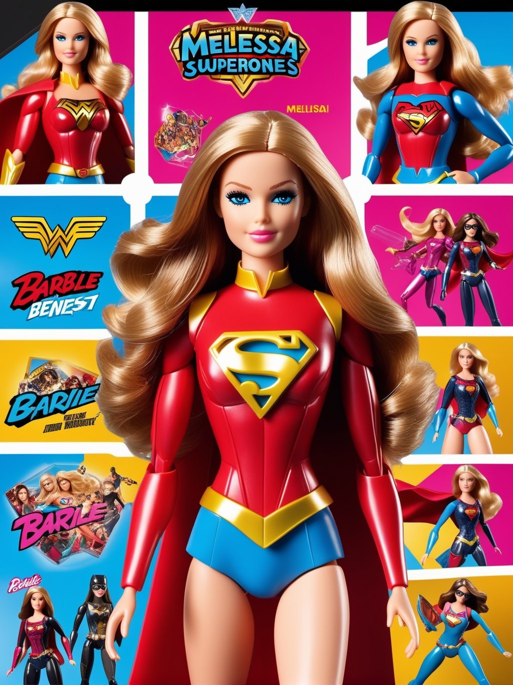 premium playset toy box, (masterpiece, best quality, ultra detailed, absurdres),(inboxDollPlaySetQuiron style), the barbie superheroine melissa benoist, (plastic toy playset pack), inside gift box, <lyco:SDXL1.0_quiron_inboxDollPlaySet_v5.1_lycoris:0.97>