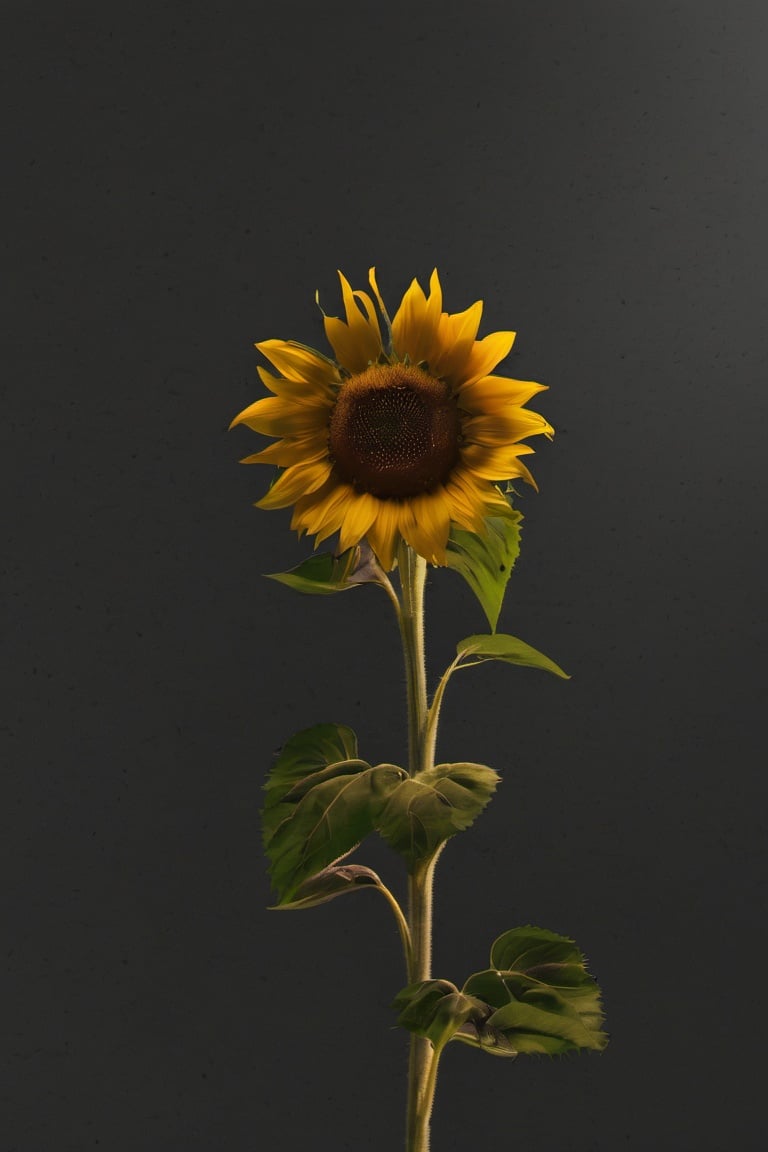 4K, High Quality, realistic,solo,sunflower,