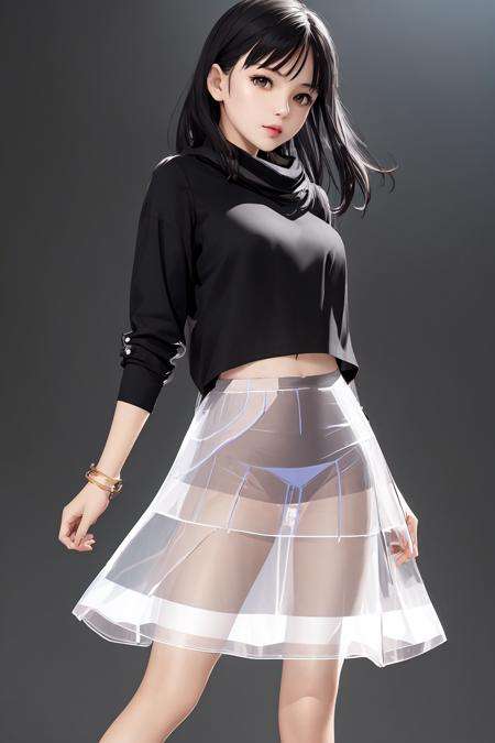 (transparent skirt:1.5),1girl,fix,  <lyco:transparent_style_lyco_1.1-000006:1.0>,