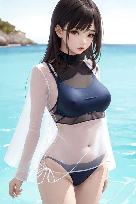 (transparent swimsuit),1girl,fix,  <lyco:transparent_style_lyco_1.1-000006:1.0>,(transparent blouse:1.6)