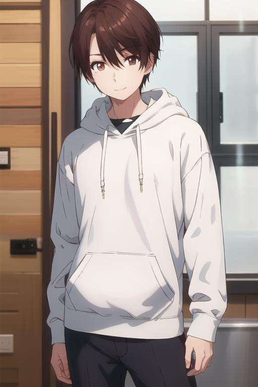 masterpiece, best quality, high quality, 1boy, solo, male focus, looking at viewer, , , <lora:yuuta_kadowaki:0.78>, yuuta_kadowaki, , hoodie