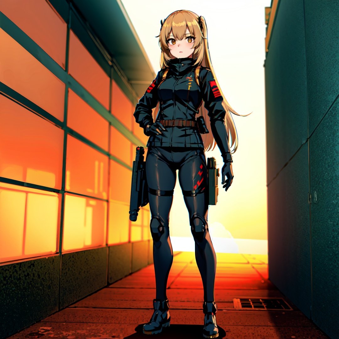 anime girl with a gun and backpack, m4 sopmod ii girls frontline, girls frontline, infantry girl, girls frontline style, soldier girl, mechanized soldier girl, cushart kenz, full body! shooting, girls frontline cg, of a sniper girl at war, military girl, with rifle, full_body!!,, 