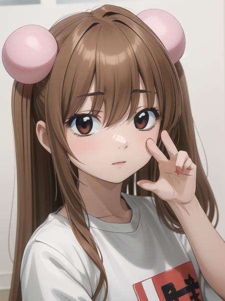 masterpiece:1.2, best quality:1.2, incredibly absurdres, highres, wallpaper, best shadow, shadow face, anime,fantastic,1girl, solo, kokonoe rin, <lora:Kokonoe rin（九重﷿）:0.7>, hair bobbles, long hair, brown hair, long hair, hair ornament, brown eyes,random expression, random pose, 