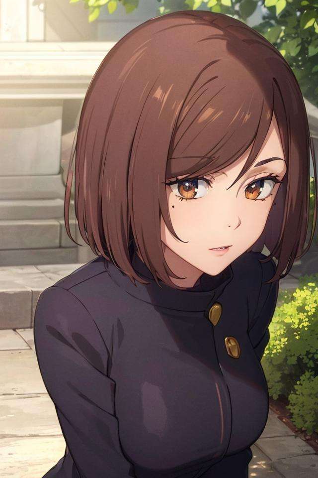 (masterpiece:1.2, best quality), (finely detailed beautiful eyes: 1.2), solo focus,   (extremely detailed CG unity 8k wallpaper, masterpiece, best quality, ultra-detailed, best shadow), (detailed background), (beautiful detailed face, beautiful detailed eyes),  1girl, shoko , black jacket, school uniform, black short skirt, black pantyhose, black leggings,gakuran,   High contrast, beautiful sexy woman, adult, (best illumination, an extremely delicate and beautiful),(simple backround, outdoors), looking at viewer,beautiful detailed glow,