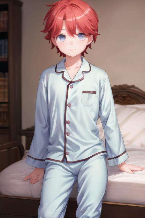 masterpiece, best quality, high quality, 1boy, solo, male focus, looking at viewer, , , <lora:sirius_dieke:0.72>, sirius_dieke, , pajamas