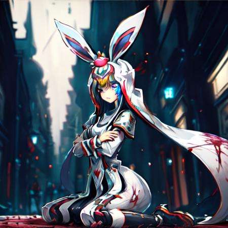 sylveon,<lora:furryEeveelutionLora_v2:0.8>, Beautiful Art Style, 1girl, young woman, looking at viewer, toothsome, roman city, crossed arms, nun costume, WARFRAME,  <lora:warframe_v1-000012:0.8>,  Blood_Skelter,<lora:BloodSkelterStyle-30:0.8>