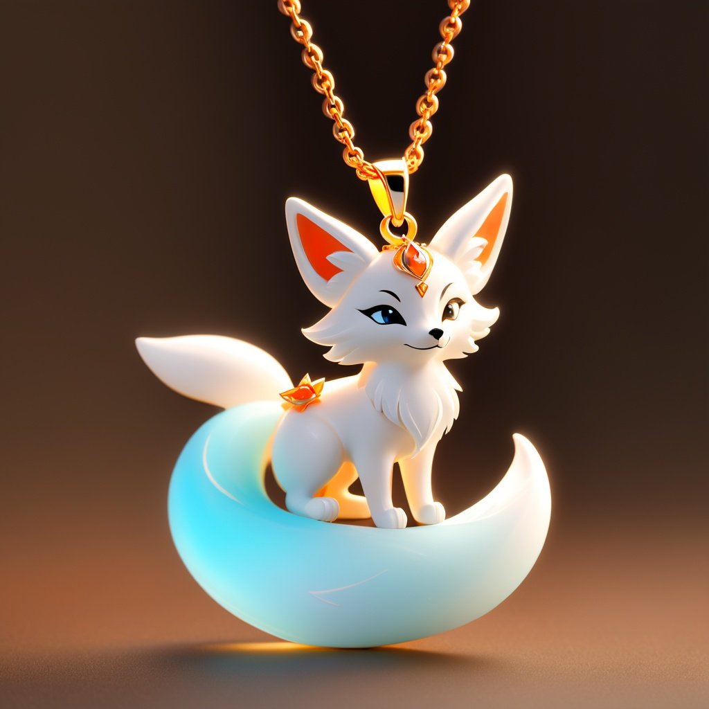 Spirit Fox Pendant,masterpiece,best quality,8k,cg,