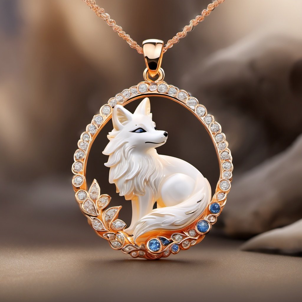 Spirit Fox Pendant,masterpiece,best quality,8k,cg,