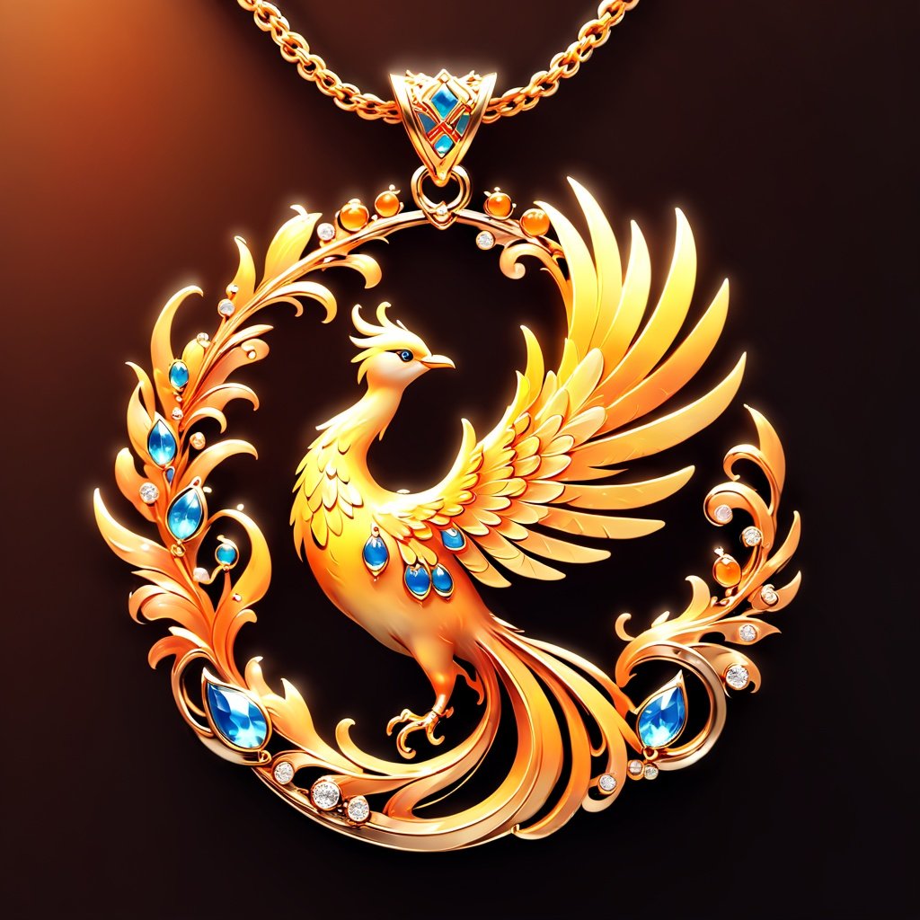 phoenix Pendant,masterpiece,best quality,8k,cg,