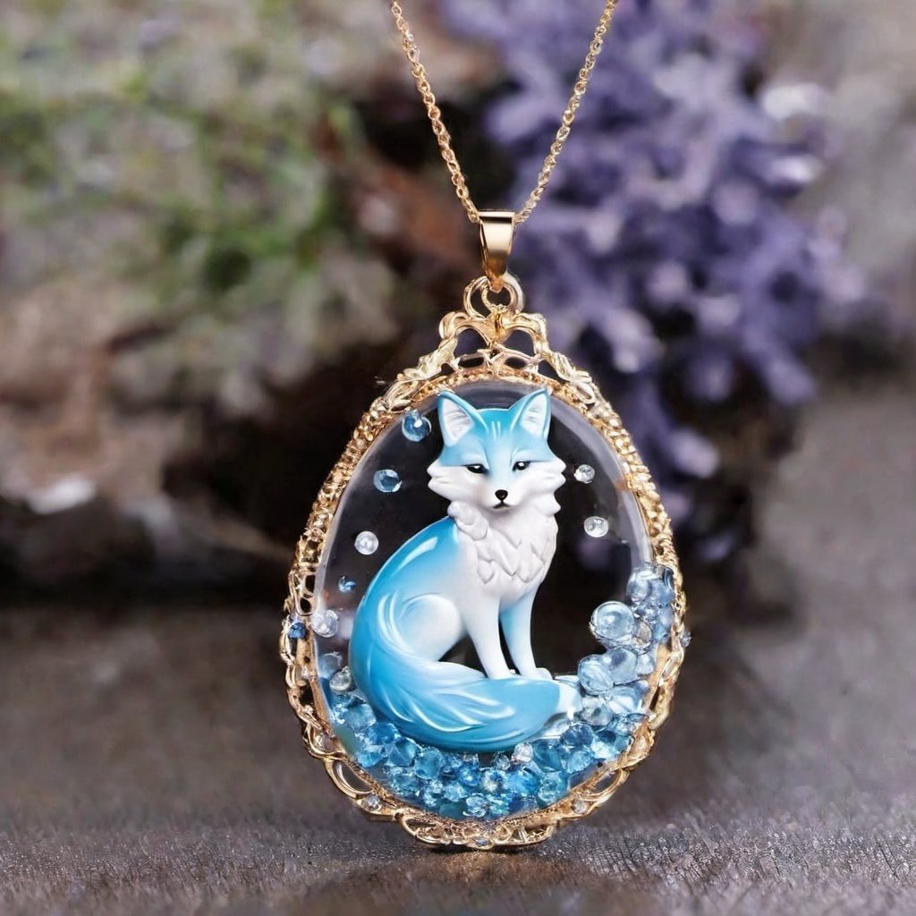 Spirit Fox Pendant,masterpiece,best quality,8k,cg,