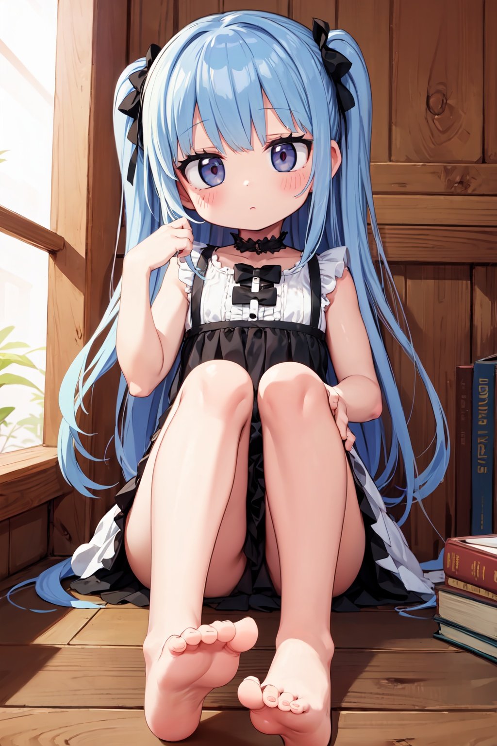 masterpiece, best quality,1loli,barefeet