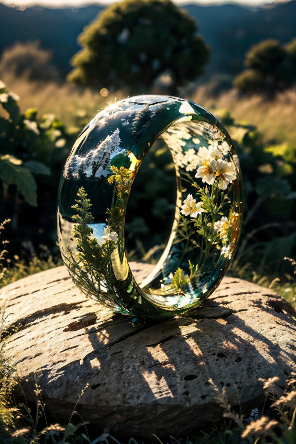 (Glass ring:1.3), masterpiece, best quality, landscape, <lora:RingArt_Sora:0.8>, (ultra realistic, 32k, RAW photo, high detailed skin:1.1)
(masterpiece, best quality:1.5), 
Panama hat, grass, Winter, 