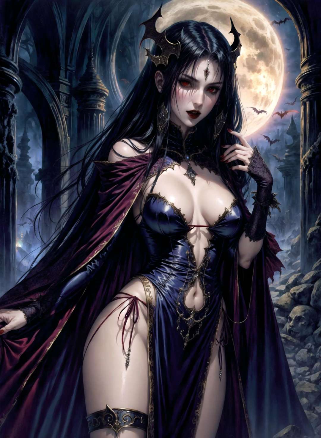 A vampire queen by Luis Royo