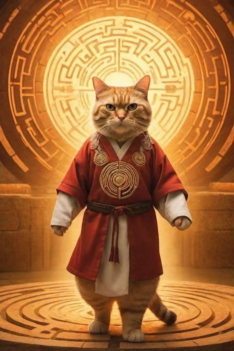 Deep in space, The Cat Man tribe discovered a mysterious Tai Chi mazeThe labyrinths are intricate and meandering, presentinga balanced atmosphere and bringing strong visual shock
