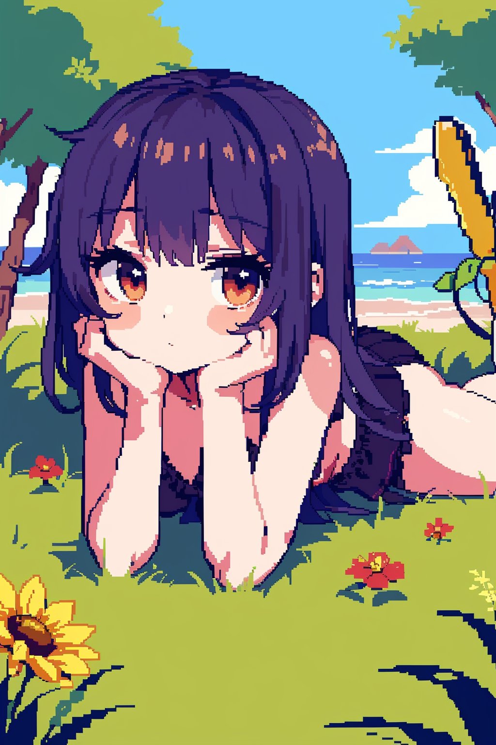 masterpiece, best quality,1loli,pixel art