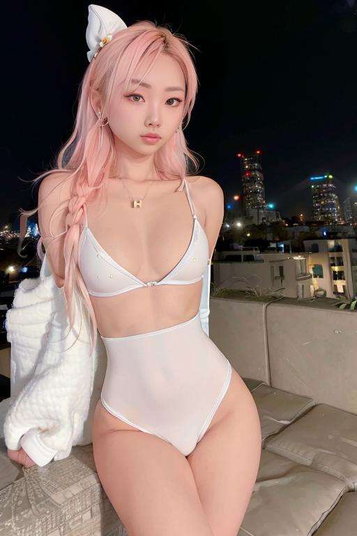 (best quality, ultra high res, 1girl, nighttime, photorealistic:1.4), professional photoshoot of asian instagram model (vyvan2), ((rooftop bar)), ((full body shot)), (wearing a pencil_dress:1.2), front pov, outside,  classy, fashion magazine, detailed face, slim body, (looking at viewer), big round eyes, long eyelashes, fashi-girl, pink blush, necklace, dynamic_color_range, <lora:vyvan_v3:1>, <lora:fashionGirl_v50:0.1>, <lora:hauteCouturePencil_v10:0.9>