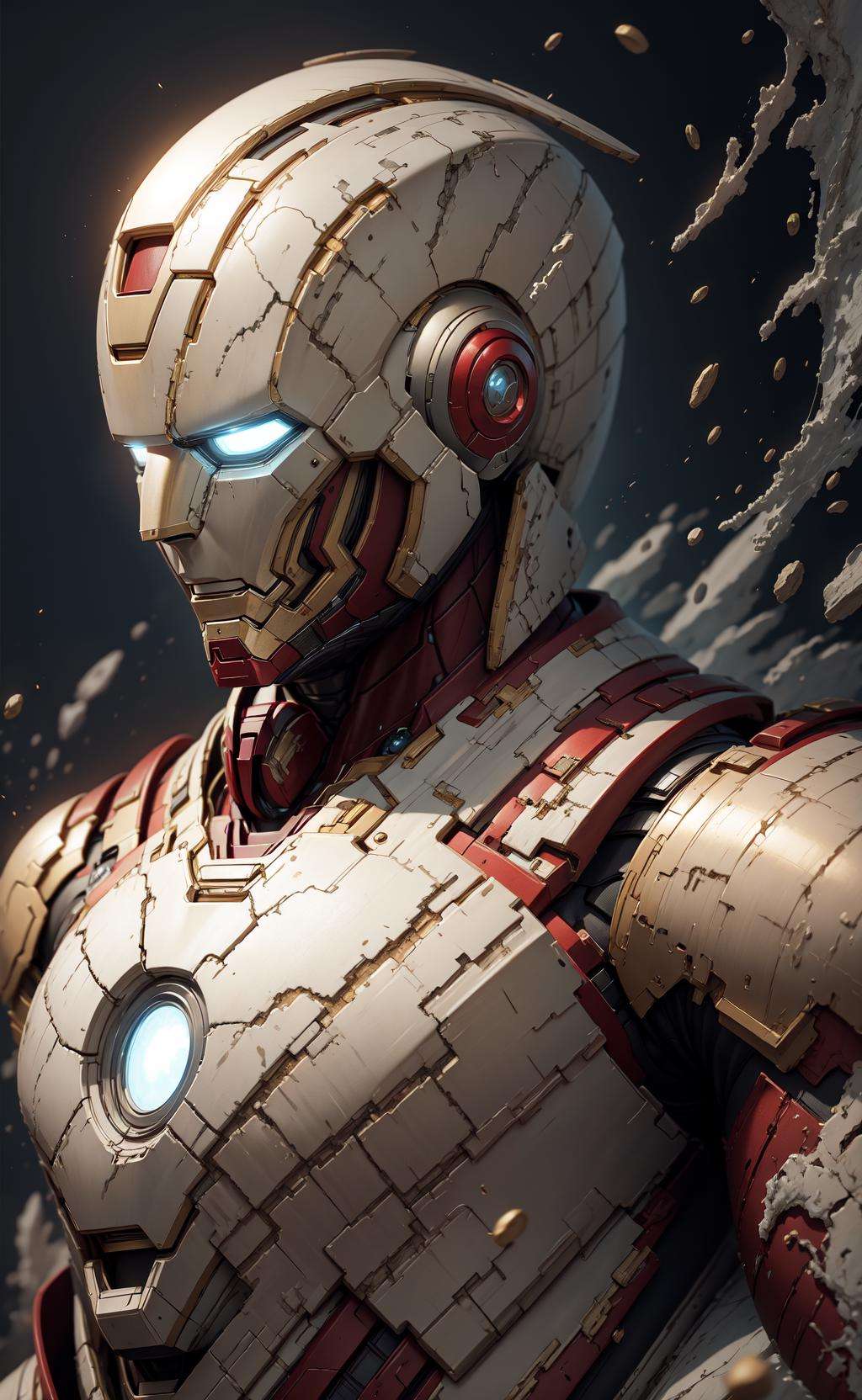 iron man in the style of M4rbleSCNEW