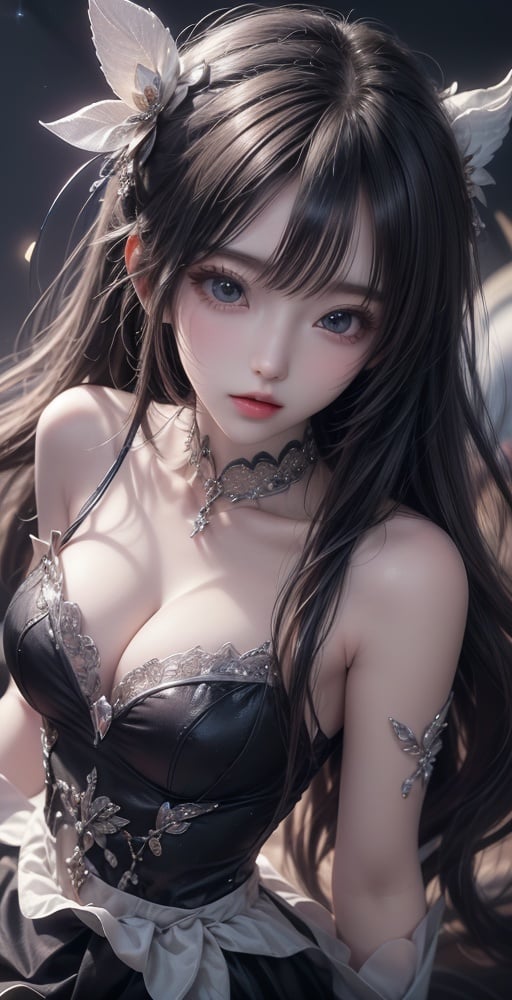 (((best quality))),(((ultra detailed))),(((masterpiece))),illustration, delicate fingers, exquisite facial features, high resolution,"maid,sexy,cute,Japan,anime,unique,fitting,top,curve,short,leg,hair,personalized,colorful,hairstyle,charming,eye,sparkle,teasing,mysterious,smooth,tempting"