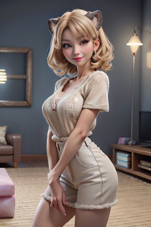 (Reality :1.5), ray tracing, color difference, movie lighting, (solo), girl, smile, (Cougar), older woman, charm still, (natural skin texture, Surrealism, soft light, sharp),kawaiitech