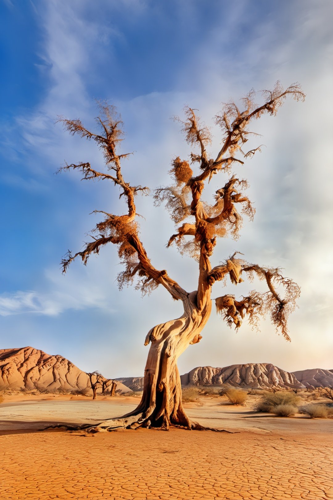 tree, sky, bare tree, desert, day