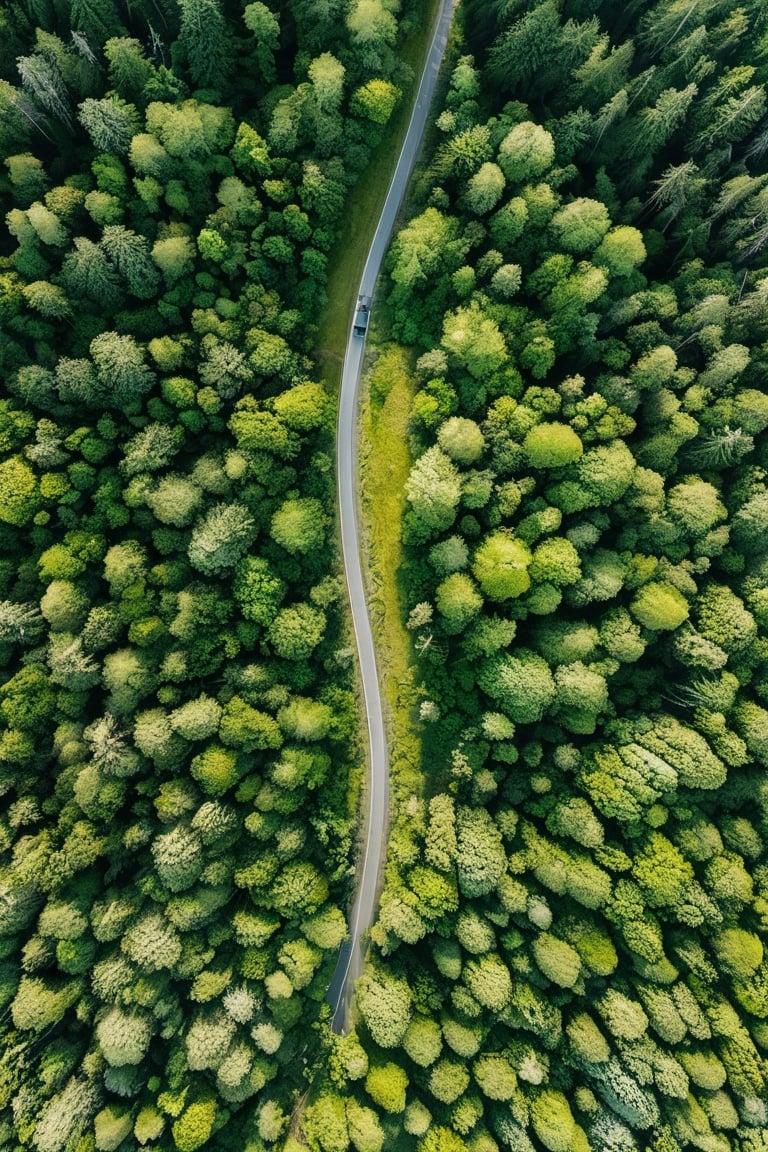 natural,tree, nature, border, forest, traditional media, from above,Road,DJI Mavic Air 2 with Built-in 24mm f-2.8