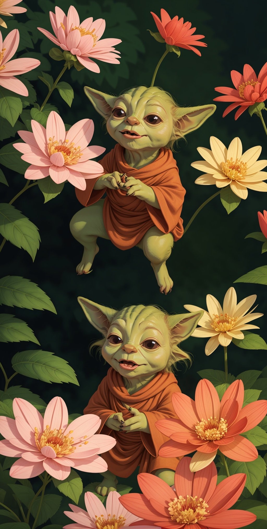 yoda is a beautiful flower petal, elegant