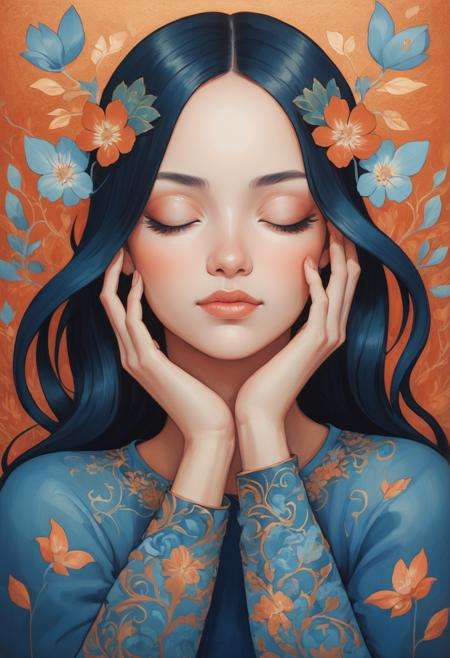 art by Tracie Grimwood, behance, Kindhearted "The Love of Experience", deep focus, Cloisonnism, F/5